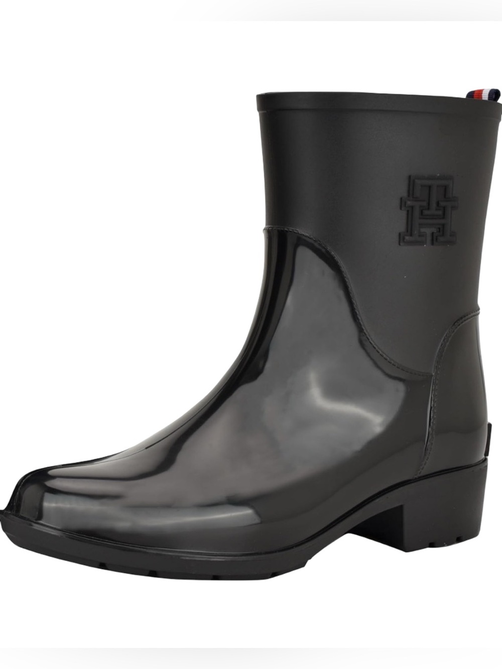 Tommy Hilfiger Womens Kippa Black Rain Ankle Boot Size US 11